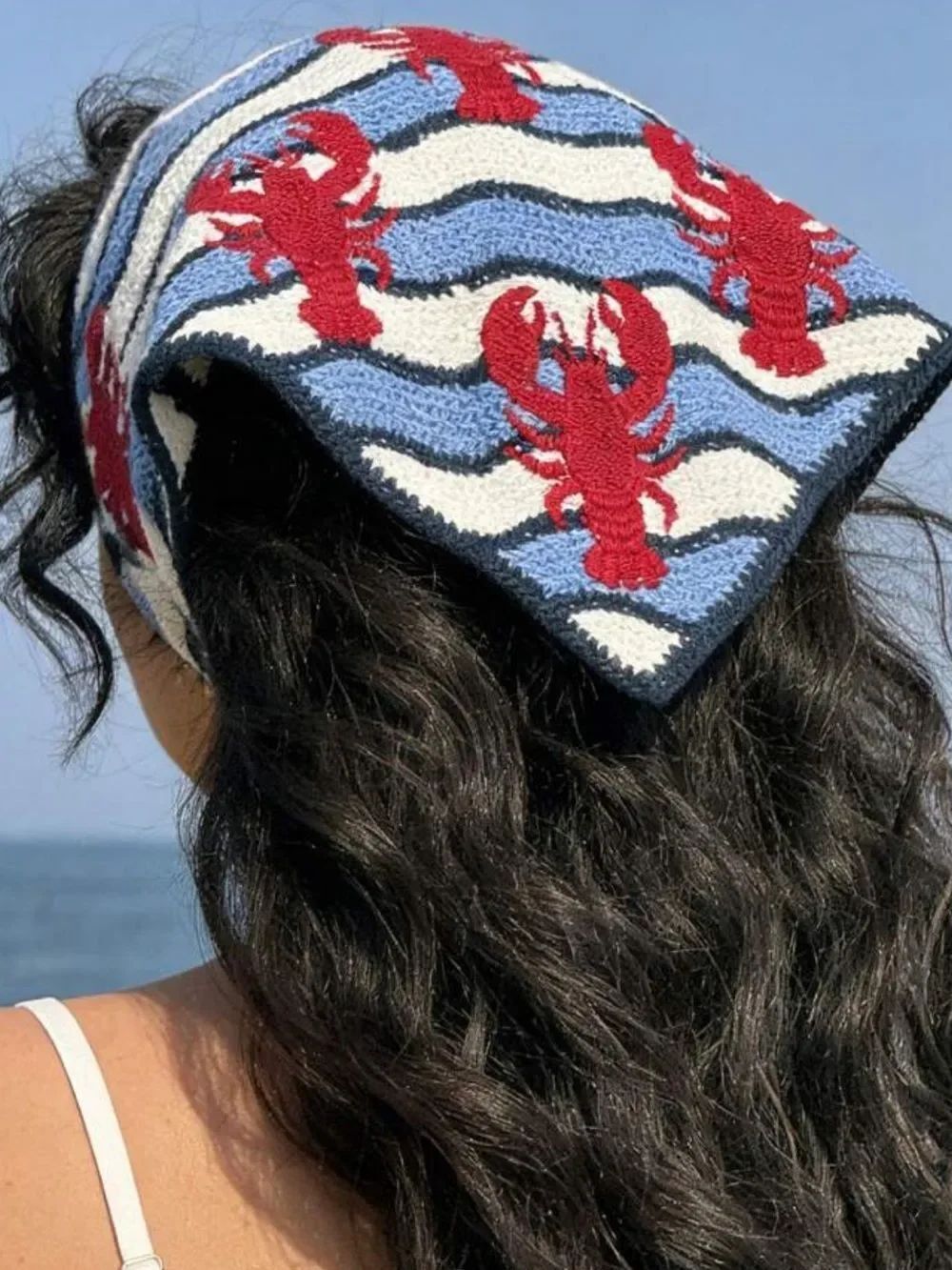 Red Lobster Print Scarf S143